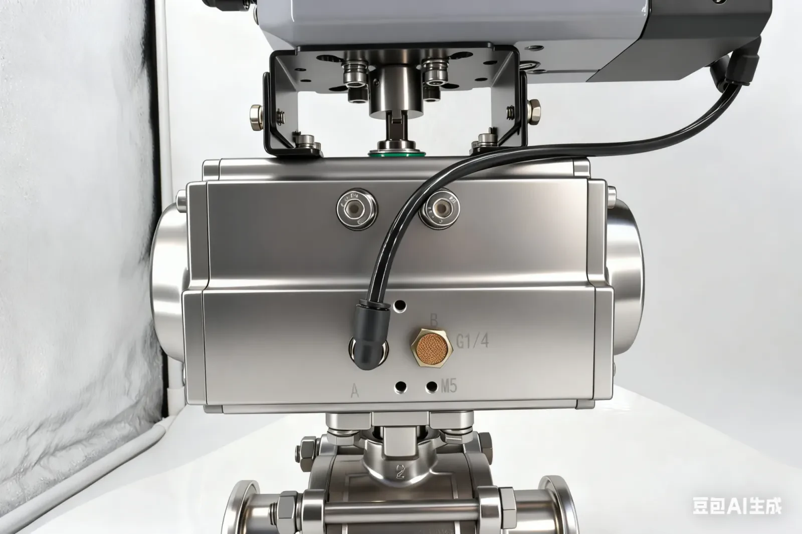 Stainless steel sanitary positioner pneumatic regulating ball valve — 4/6