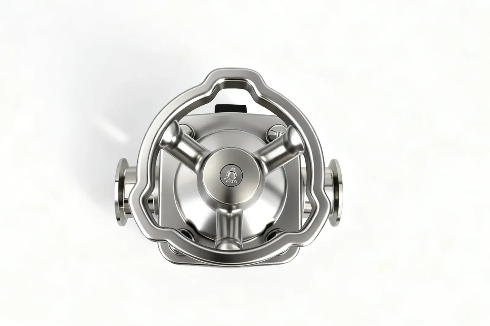 Stainless Steel Sanitary Manual Fluoropolymer-lined Diaphragm Valve — 3/6