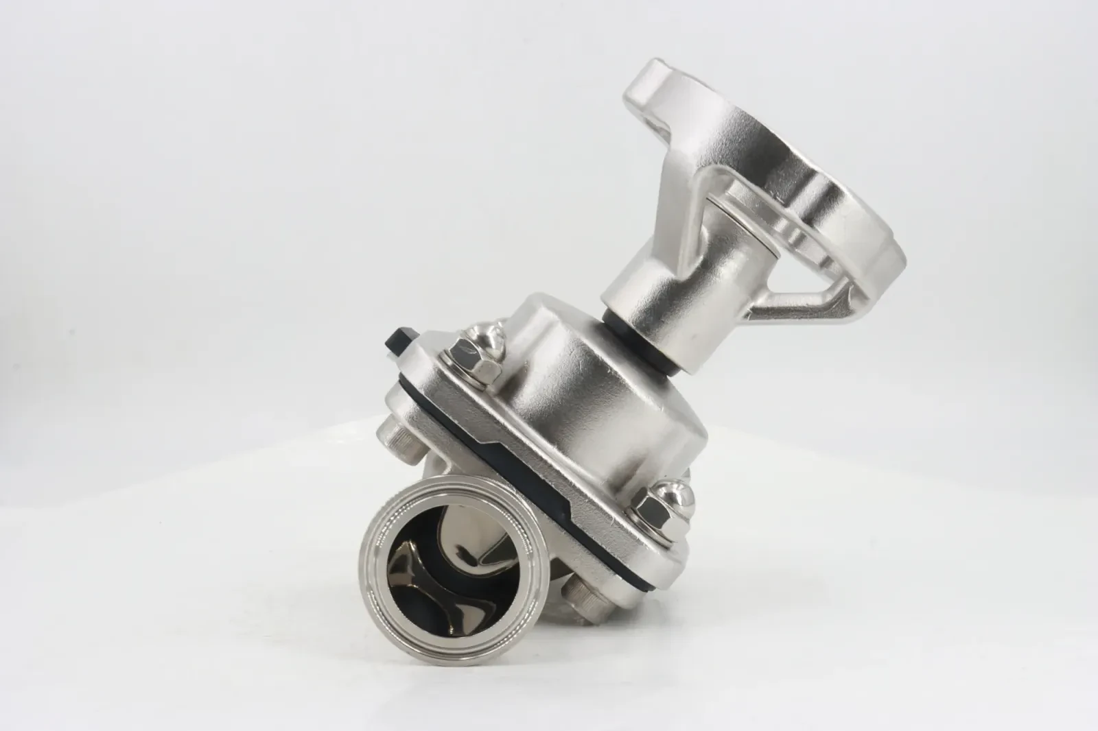 Stainless Steel Sanitary Manual Fluoropolymer-lined Diaphragm Valve — 4/6