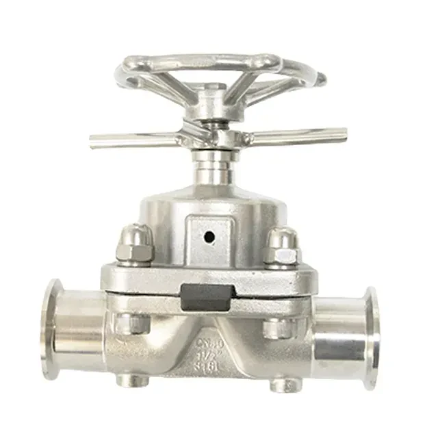 Stainless Steel Sanitary Manual Fluoropolymer-lined Diaphragm Valve — 6/6