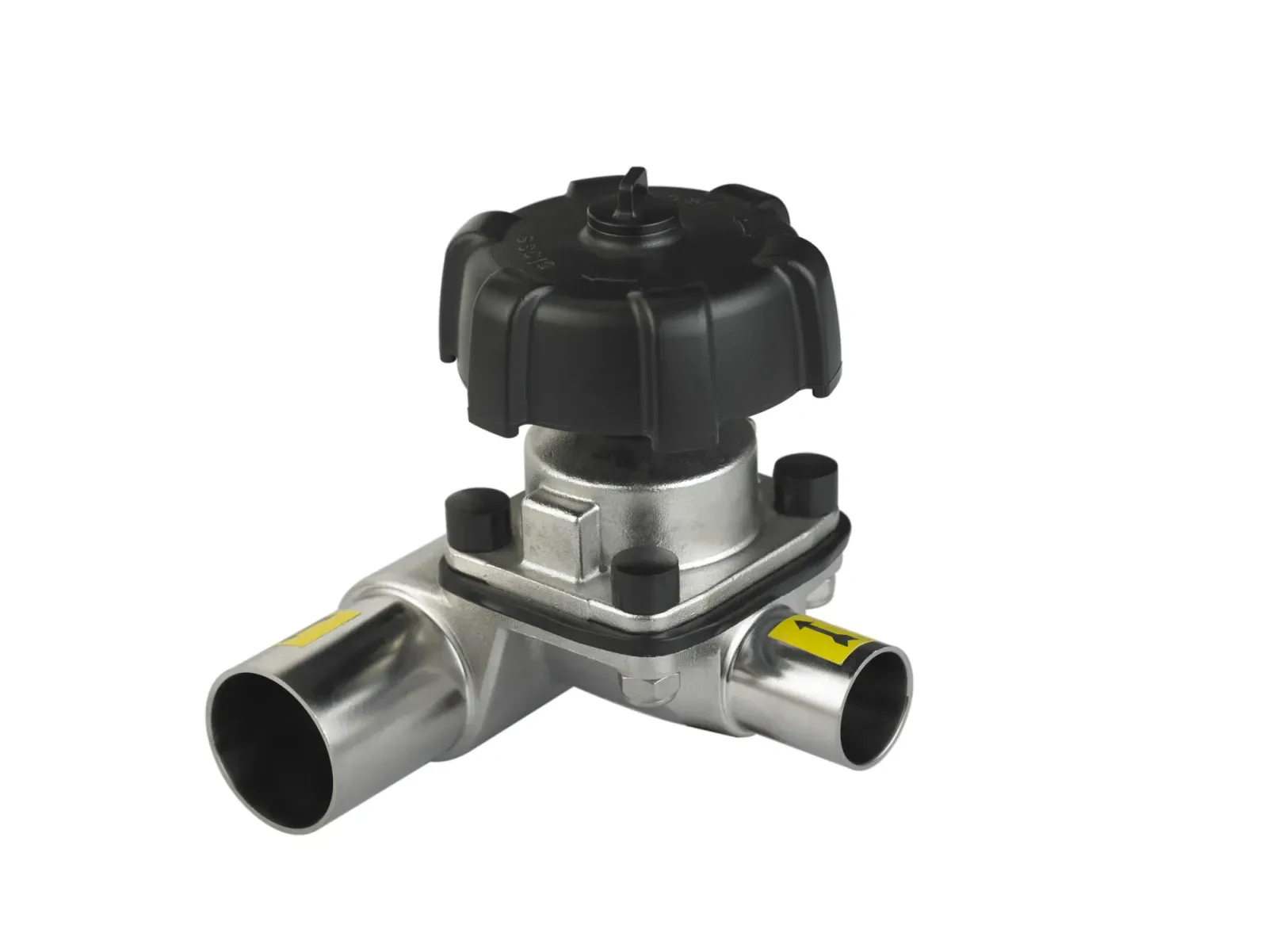 316L Sanitary Grade Three-Way Welded Manual Diaphragm Valve — 4/6