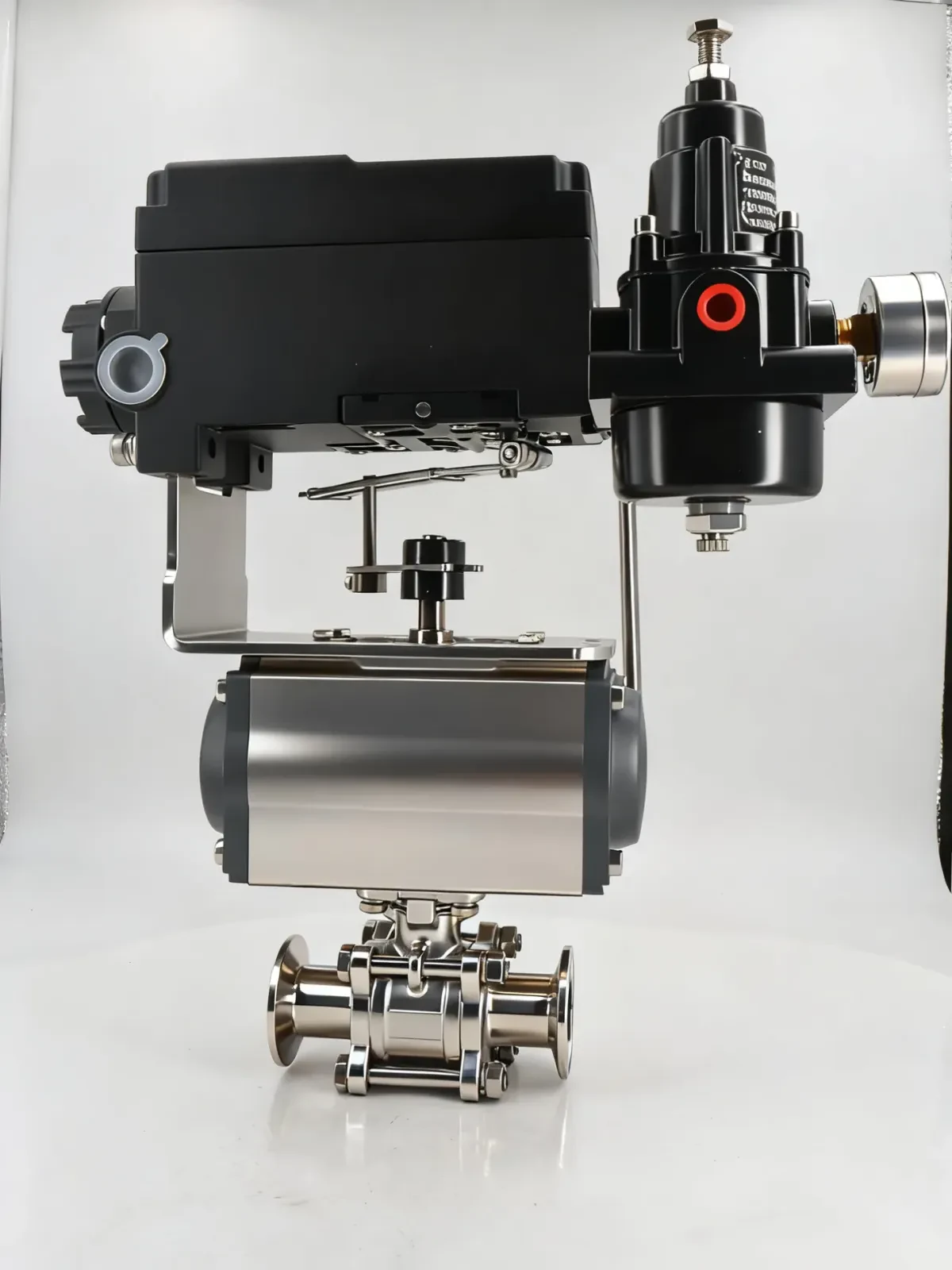 Pneumatic sanitary stainless steel quick-release three-piece regulating ball valve — 2/6