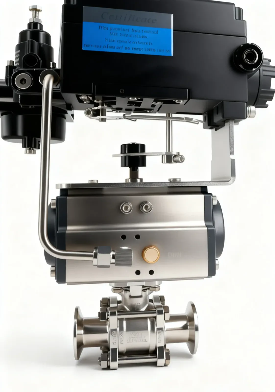 Pneumatic sanitary stainless steel quick-release three-piece regulating ball valve — 6/6