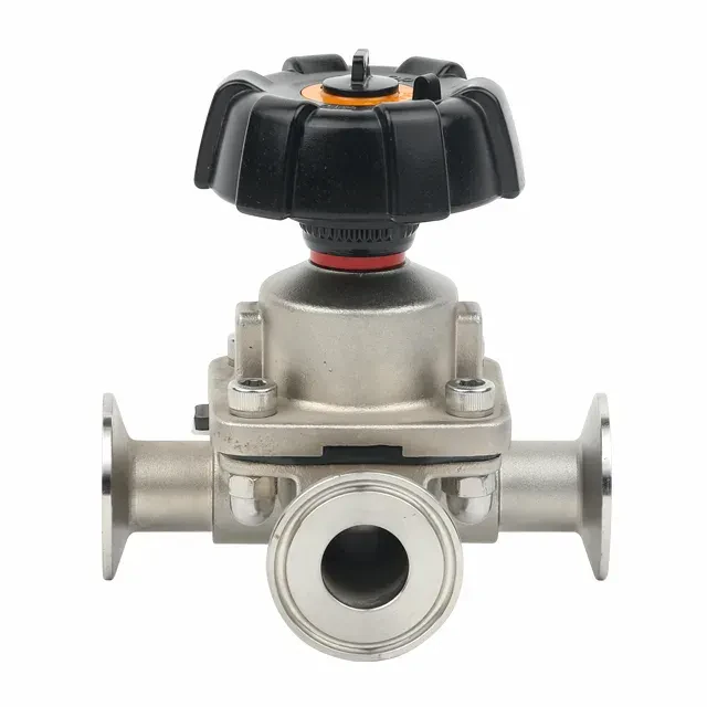 Stainless Steel In-line Diaphragm Valve with Clamped Ends — 4/6