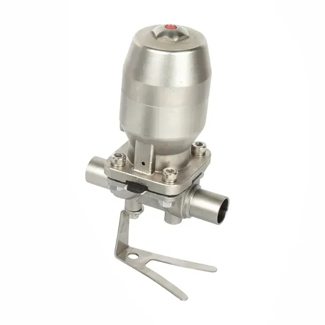Stainless steel pneumatic quick-installation welded threaded diaphragm valve — 5/6
