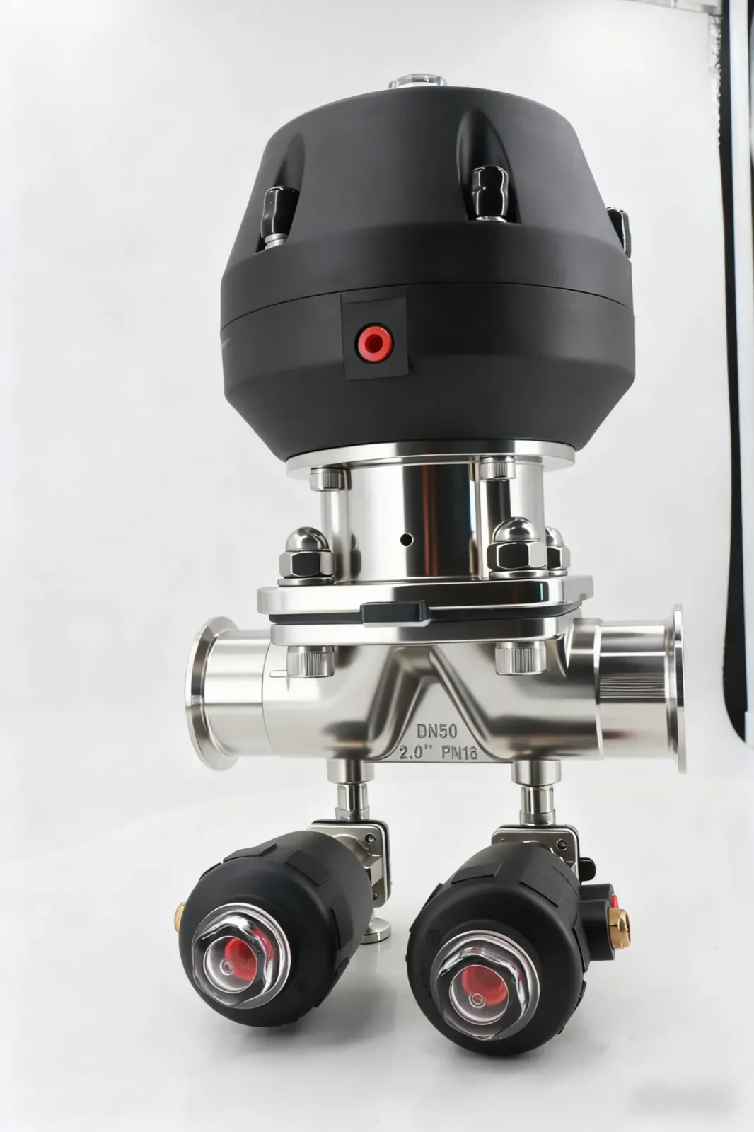 Stainless steel sanitary plastic head pneumatic quick-install diaphragm valve — 4/6