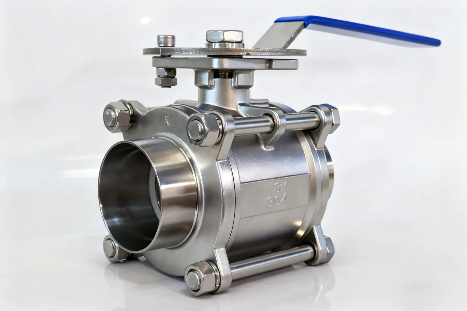 Sanitary stainless steel three-piece weld floating ball valve — 2/6