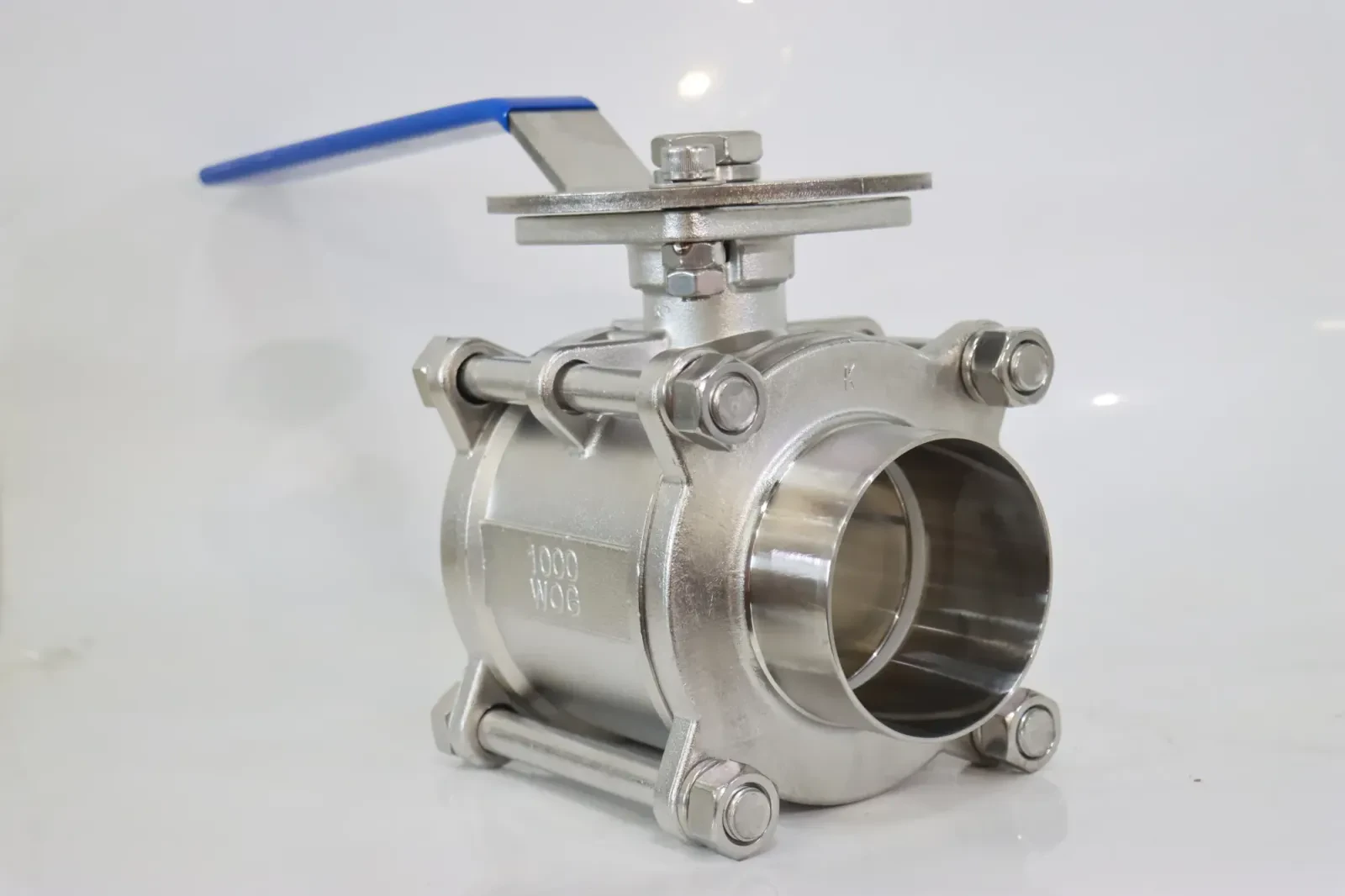 Sanitary stainless steel three-piece weld floating ball valve — 5/6