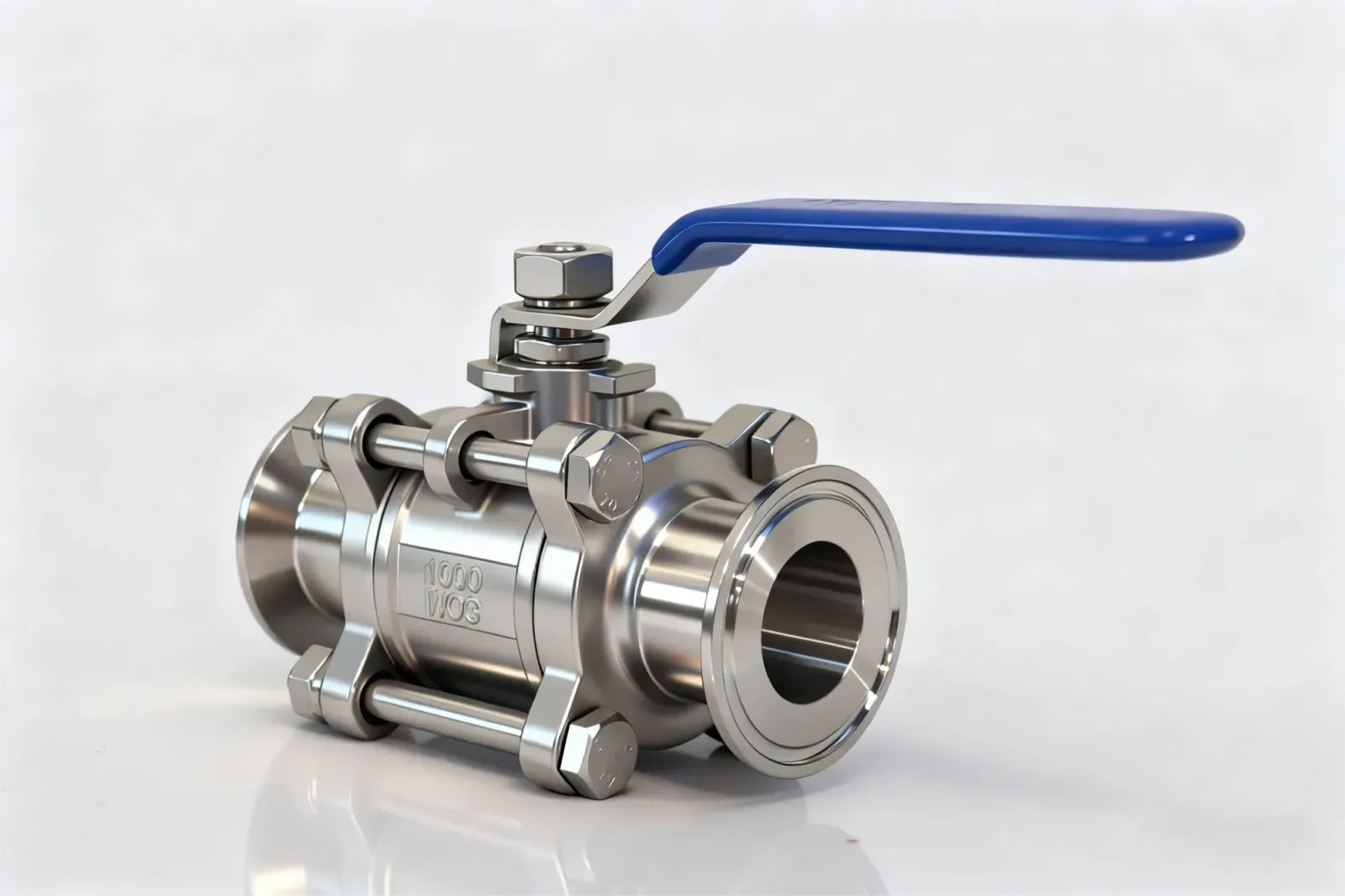 Stainless Steel Sanitary Clamp-type Three-piece Api Ball Valve — 3/6