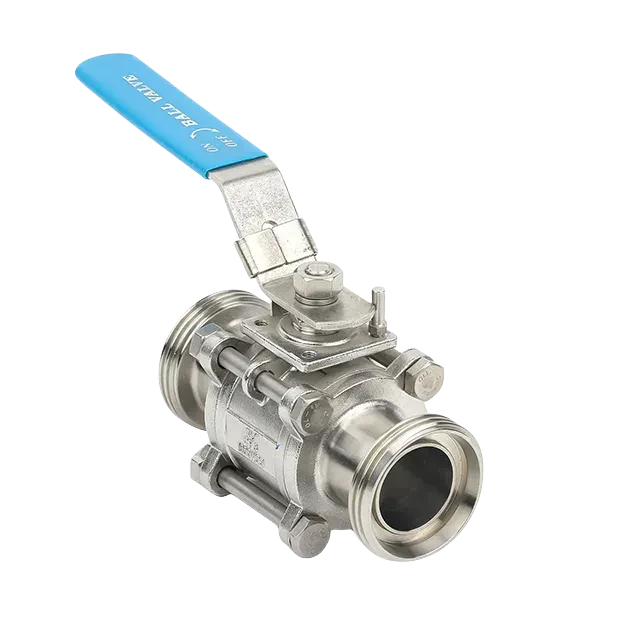 Stainless Steel Sanitary Clamp-type Three-piece Api Ball Valve — 5/6