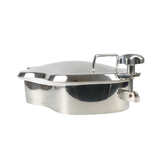 DN600 Stainless Steel Hygienic Side Swing Opening Tank Hatch Manhole with Peripheral Closing — 2/6