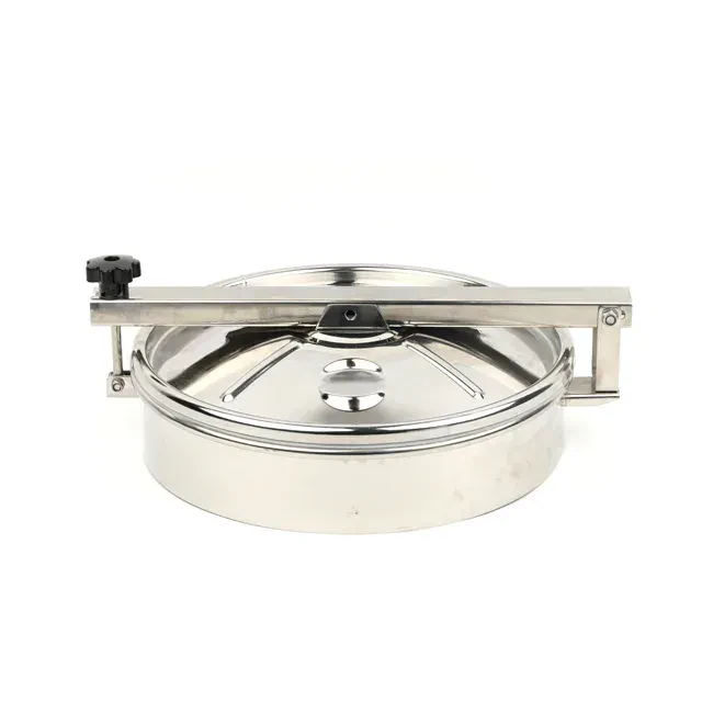 Stainless Steel Customized Sanitary Mospheric  Chase Manway with Double Arm — 2/5