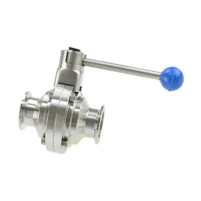 Stainless Steel Sanitary Manual Butterfly Ball Valve With Lever Handle — 2/6