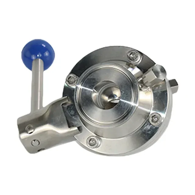 Stainless Steel Sanitary Manual Butterfly Ball Valve With Lever Handle — 5/6