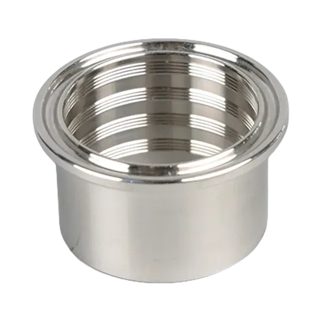 Stainless Steel Sanitary DN15 Polished Threaded Ferrule Fitting — 3/6