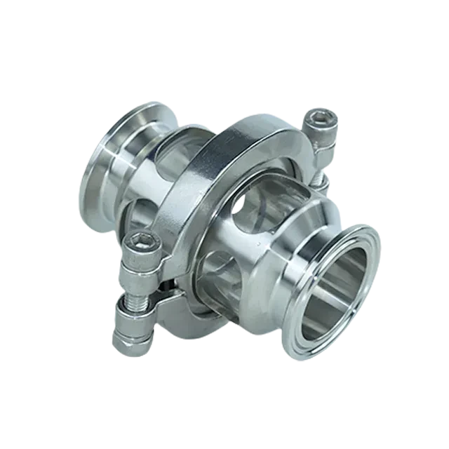 Hygienic HSG Stainless Steel Single Pin Heavy Duty Sight Glass with Cross Holes — 2/6