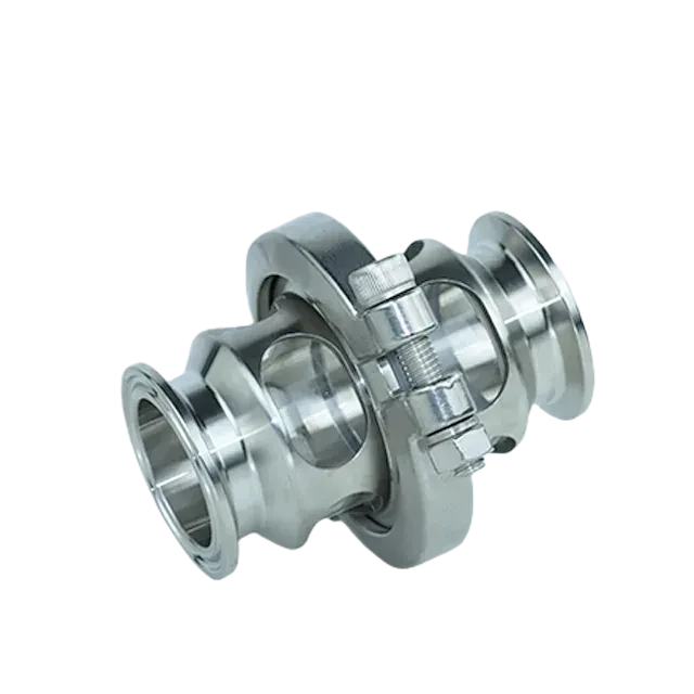 Hygienic HSG Stainless Steel Single Pin Heavy Duty Sight Glass with Cross Holes — 4/6