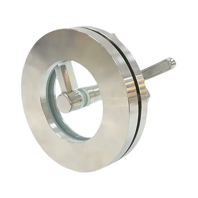 Stainless Steel Sanitary Manual Flange Sight Glass With Brush — 3/6