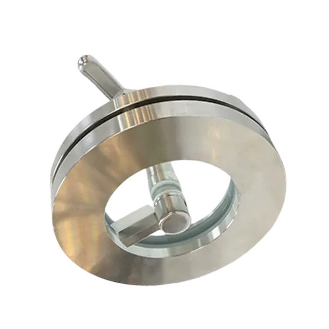Stainless Steel Sanitary Manual Flange Sight Glass With Brush — 4/6