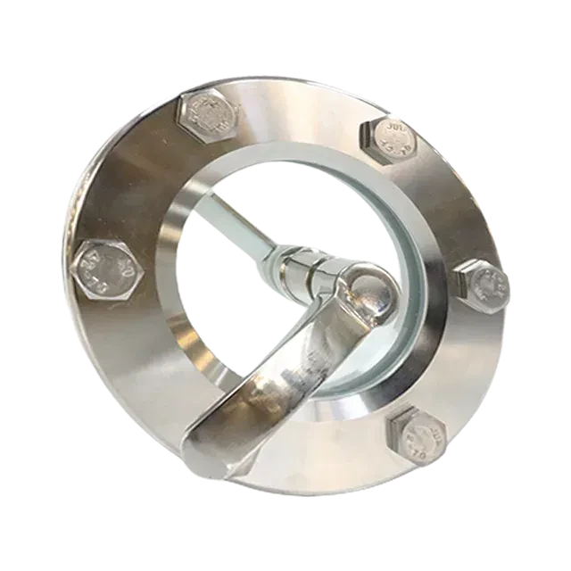 Stainless Steel Sanitary Manual Flange Sight Glass With Brush — 5/6