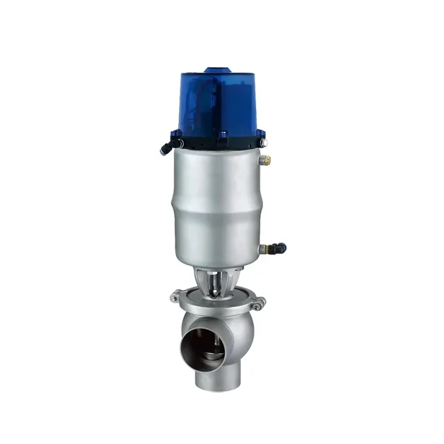 SS316L Sanitary Aseptic Adjustable Mini Flow Diversion Valve — 4/6