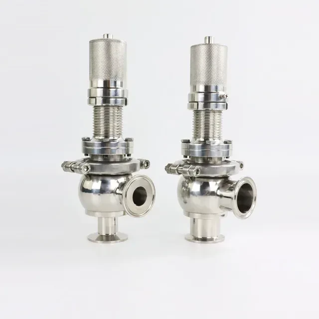 Stainless Steel Sanitary DN15 Spherical Pressure Relief Safety Valve — 4/6