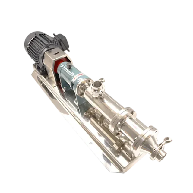 Hopper Stainless Steel Motorized Hygenic Self Priming Screw Pump — 6/6