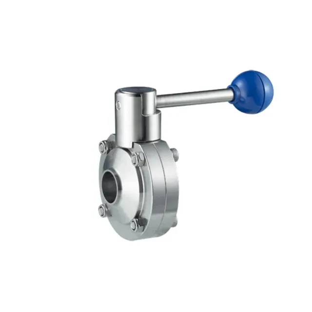 Clamped Manual Stainless Steel Sanitary Grade Butterfly Control Valve — 5/6