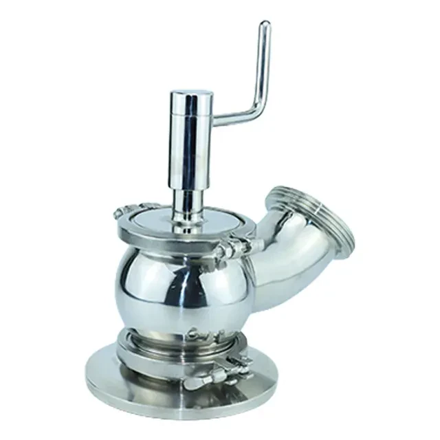 Stainless Steel Sanitary Threaded Manual Ball Tank Bottom Valve — 2/6
