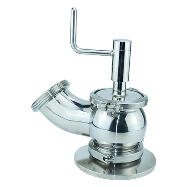 Stainless Steel Sanitary Threaded Manual Ball Tank Bottom Valve — 4/6