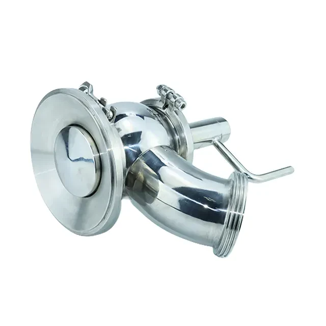 Stainless Steel Sanitary Threaded Manual Ball Tank Bottom Valve — 5/6
