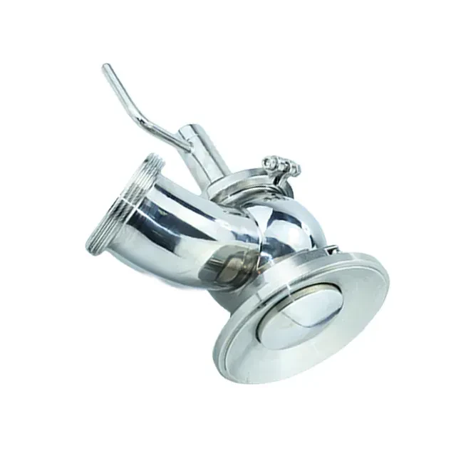 Stainless Steel Sanitary Threaded Manual Ball Tank Bottom Valve — 6/6