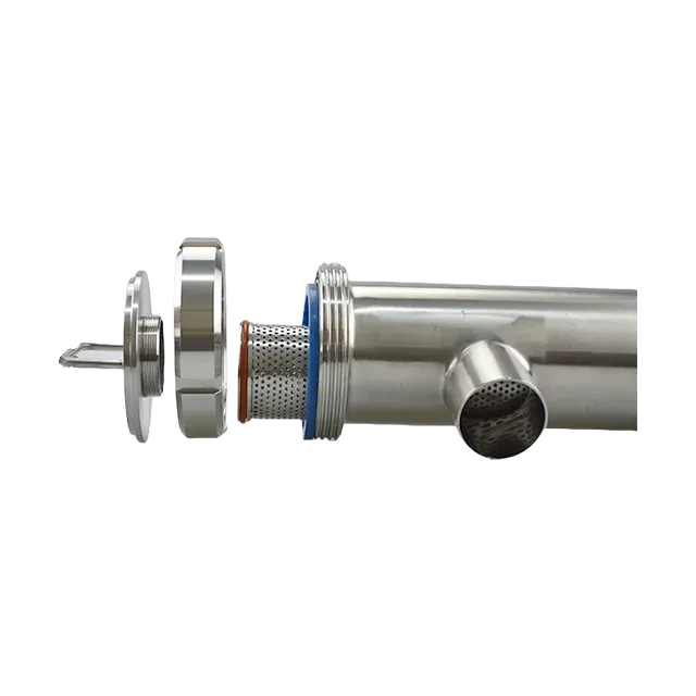 Stainless Steel Sanitary Tri Clamp Automatic Cleaning Single Angle Filter — 2/6