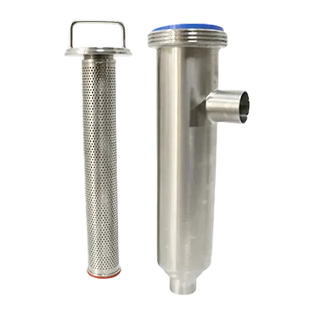 Stainless Steel Sanitary Tri Clamp Automatic Cleaning Single Angle Filter — 3/6