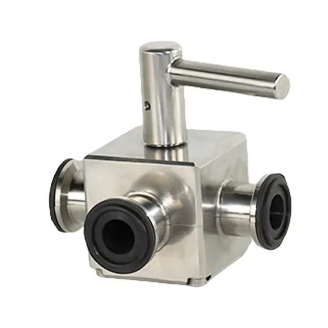 Stainless Steel Sanitary Three-way Forged Manual Ball Valve — 2/6
