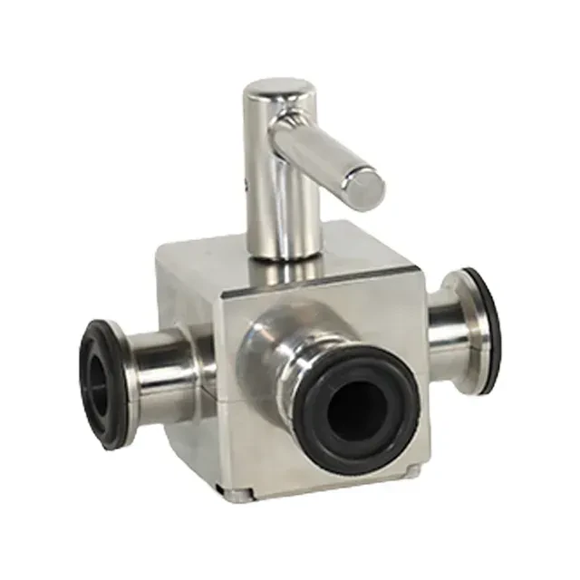 Stainless Steel Sanitary Three-way Forged Manual Ball Valve — 4/6