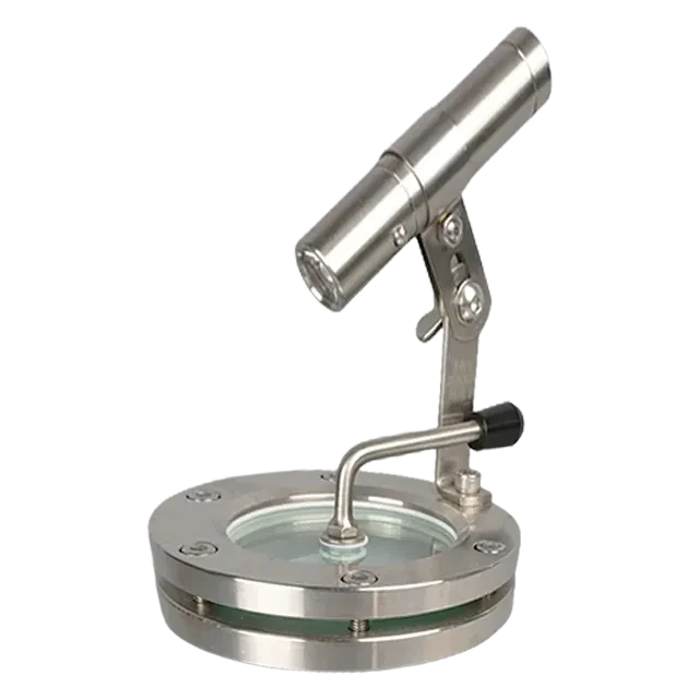 High Pressure Sanitary Stainless Steel Bolt On Union Sight Glass with Movable Light & Wiper — 5/6