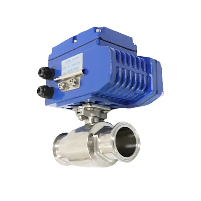 Stainless Steel Hygienic Thread Electric Actuator Straight Ball Valve — 2/6