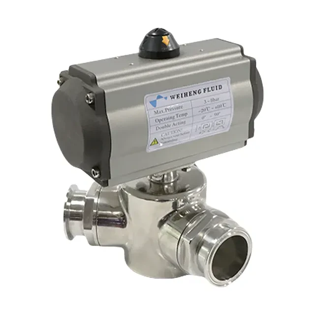 Stainless Steel High Pressure Three Way Flow Control Ball Valve — 3/6