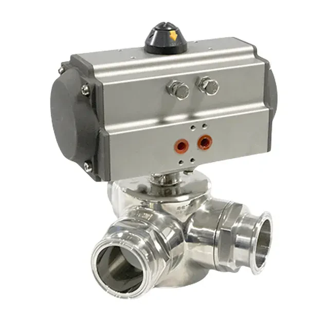 Stainless Steel High Pressure Three Way Flow Control Ball Valve — 4/6