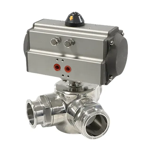 Stainless Steel High Pressure Three Way Flow Control Ball Valve — 5/6