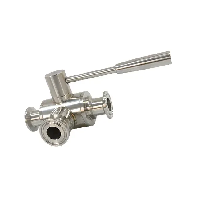 Stainless Steel Sanitary Quick-install Manual Three-way Ball Valve BV — 6/6