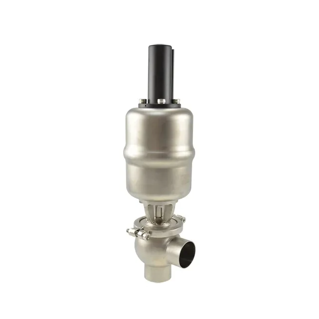 Stainless Steel Sanitary Joint Pneumatic Diverter Stop Valve — 3/6