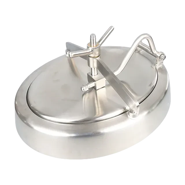 Hygienic DN800 Stainless Steel Shadowless Elliptical Manhole Cover Oval Side Manway for Fermenting Tank — 3/6