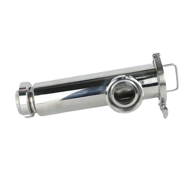 Sanitary Stainless Steel SS316L Food Grade  Union Nut Angle Strainer Filter — 6/6