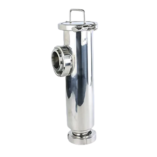 Sanitary Stainless Steel SS316L Food Grade  Union Nut Angle Strainer Filter — 2/6