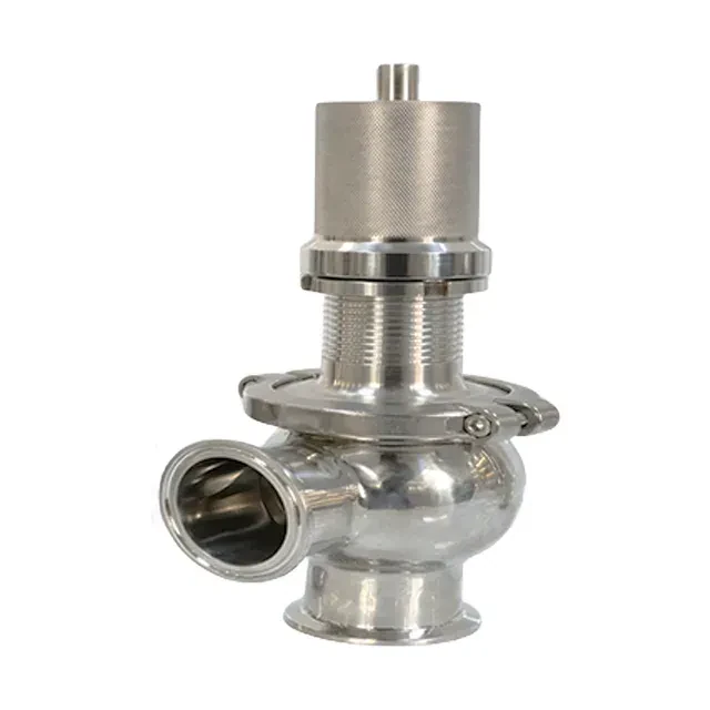 Stainless Steel Hygienic Tri Clamp Adjustable Pressure Relief Rebreather Valve — 2/6