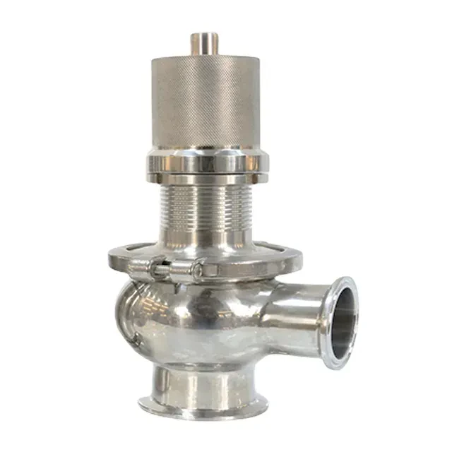 Stainless Steel Hygienic Tri Clamp Adjustable Pressure Relief Rebreather Valve — 3/6