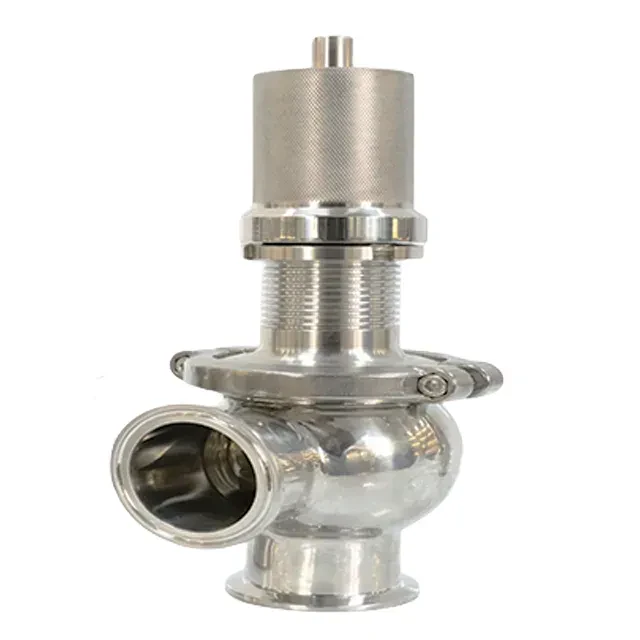 Stainless Steel Hygienic Tri Clamp Adjustable Pressure Relief Rebreather Valve — 4/6