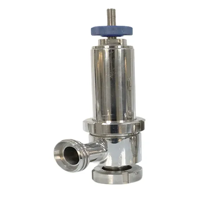 Sanitary Stainless Steel Relief Tank Rebreather Valve with Manual Seat Lift — 2/6